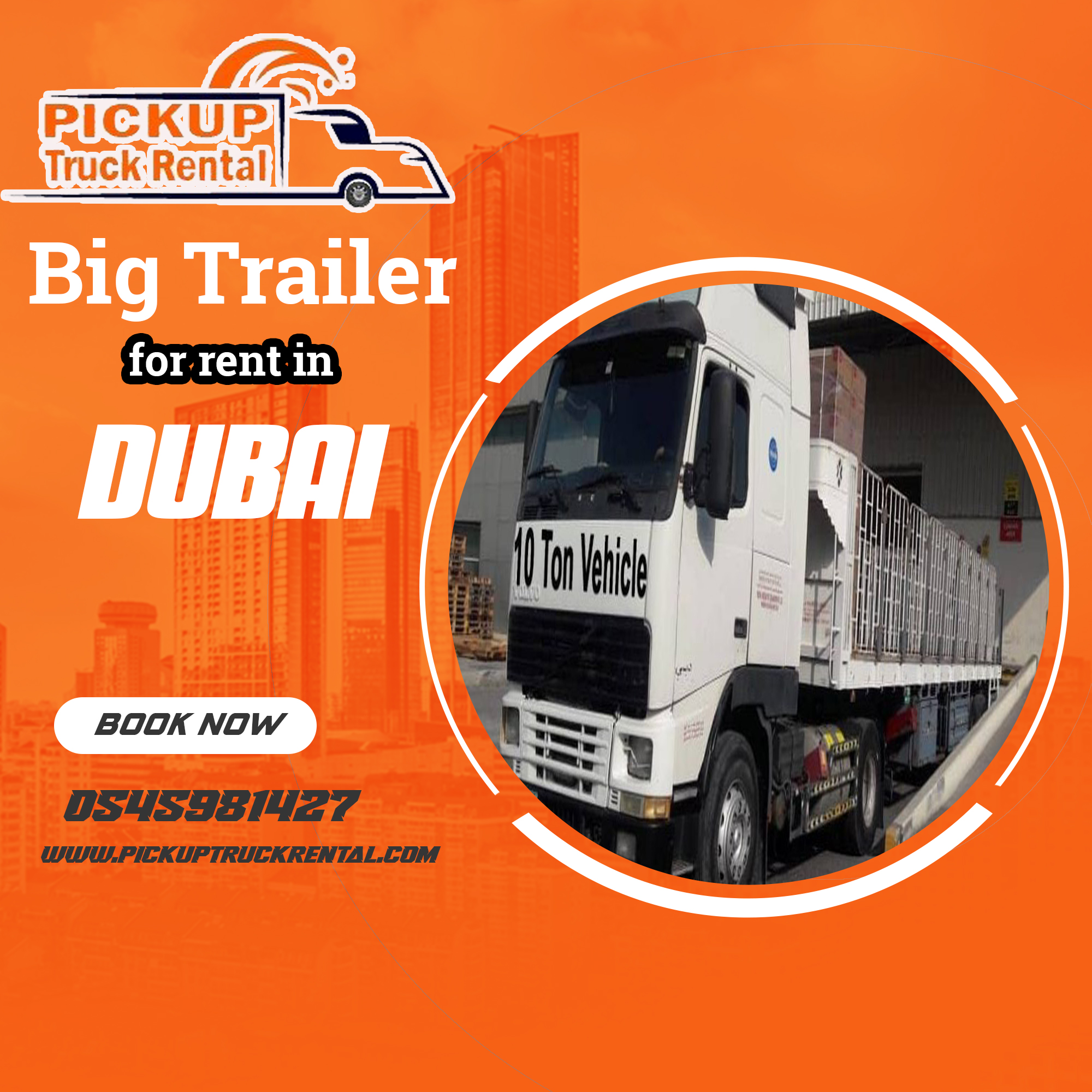 Big Trailer for Rent in Dubai | Trailer Rental in Dubai